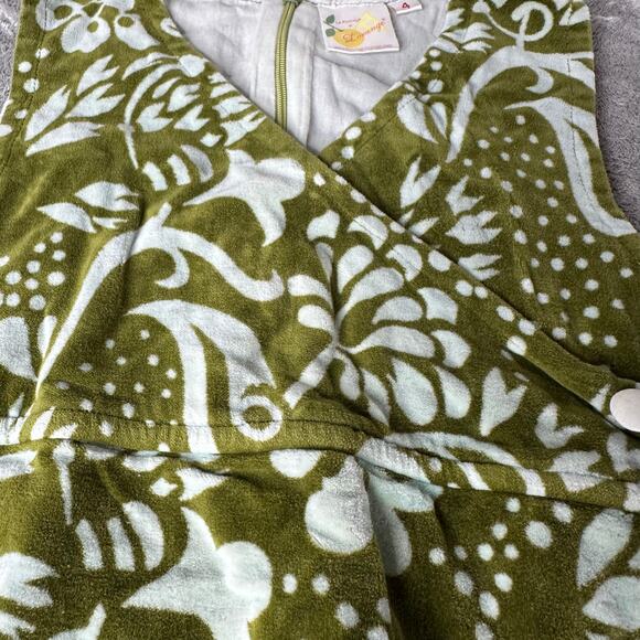 Vintage Y2K Le Fromage Of L’Orange Girls green Patterned dress Size 4 Velvet - Picture 6 of 7